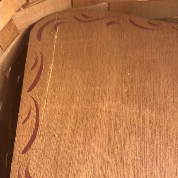 Hand-Painted Woven Basket with Folk Art Design - Picture 11 of 11